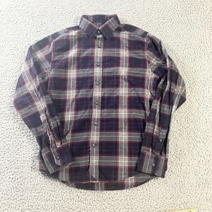 UNTUCKit Shirt Mens Medium Red Plaid Slin‎ Fit Button Down Casual Office